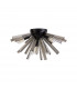 Hornby 6 Light E14 Semi Flush Matt Black Smoke Glass-4