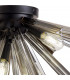 Hornby 6 Light E14 Semi Flush Matt Black Smoke Glass-6