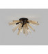 Hornby 6 Light E14 Semi Flush Matt Black Champagne Gold Glass-7