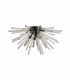 Hornby 8 Light E27 Semi Flush Matt Black Clear Glass-1