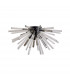 Hornby 8 Light E27 Semi Flush Matt Black Clear Glass-4