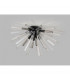 Hornby 8 Light E27 Semi Flush Matt Black Clear Glass-7