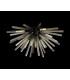 Hornby 8 Light E27 Semi Flush Matt Black Smoke Glass-3