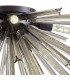 Hornby 8 Light E27 Semi Flush Matt Black Smoke Glass-6