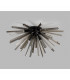 Hornby 8 Light E27 Semi Flush Matt Black Smoke Glass-7