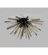 Hornby 8 Light E27 Semi Flush Matt Black Smoke Glass-8