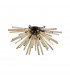 Hornby 8 Light E27 Semi Flush Matt Black Champagne Gold Glass-1