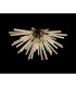 Hornby 8 Light E27 Semi Flush Matt Black Champagne Gold Glass-3