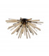 Hornby 8 Light E27 Semi Flush Matt Black Champagne Gold Glass-4