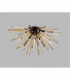 Hornby 8 Light E27 Semi Flush Matt Black Champagne Gold Glass-7