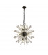 Hornby 10 Light E14 Round Ceiling Pendant Matt Black Clear Glass-1