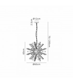 Hornby 10 Light E14 Round Ceiling Pendant Matt Black Clear Glass-2