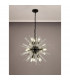 Hornby 10 Light E14 Round Ceiling Pendant Matt Black Clear Glass-10
