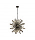 Hornby 10 Light E14 Round Ceiling Pendant Matt Black Smoke Glass-1