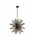 Hornby 10 Light E14 Round Ceiling Pendant Matt Black Smoke Glass-4