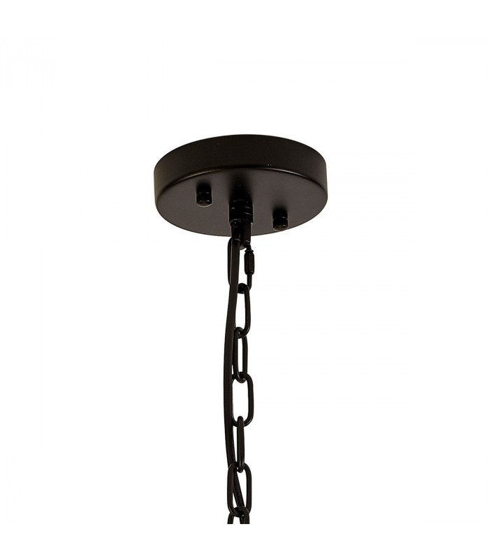 Hornby 10 Light E14 Round Ceiling Pendant Matt Black Smoke Glass-5