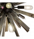 Hornby 10 Light E14 Round Ceiling Pendant Matt Black Smoke Glass-7