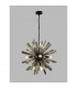 Hornby 10 Light E14 Round Ceiling Pendant Matt Black Smoke Glass-9