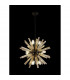 Hornby 10 Light E14 Round Ceiling Pendant Matt Black Champagne Gold Glass-3