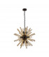 Hornby 10 Light E14 Round Ceiling Pendant Matt Black Champagne Gold Glass-4