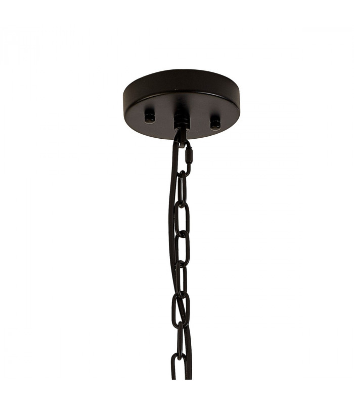 Hornby 10 Light E14 Round Ceiling Pendant Matt Black Champagne Gold Glass-5