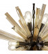 Hornby 10 Light E14 Round Ceiling Pendant Matt Black Champagne Gold Glass-6