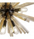 Hornby 10 Light E14 Round Ceiling Pendant Matt Black Champagne Gold Glass-7