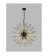 Hornby 16 Light E27 Round Ceiling Pendant Matt Black Clear Glass-9