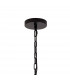 Hornby 16 Light E27 Round Ceiling Pendant Matt Black Champagne Gold Glass-5