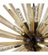 Hornby 16 Light E27 Round Ceiling Pendant Matt Black Champagne Gold Glass-6