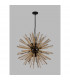 Hornby 16 Light E27 Round Ceiling Pendant Matt Black Champagne Gold Glass-8