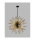 Hornby 16 Light E27 Round Ceiling Pendant Matt Black Champagne Gold Glass-9