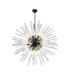 Hornby 32 Light E27 Round Ceiling Pendant Matt Black Clear Glass-1