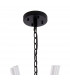 Hornby 32 Light E27 Round Ceiling Pendant Matt Black Clear Glass-5