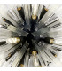 Hornby 32 Light E27 Round Ceiling Pendant Matt Black Clear Glass-7