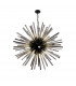 Hornby 32 Light E27 Round Ceiling Pendant Matt Black Smoke Glass-1