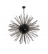 Hornby 32 Light E27 Round Ceiling Pendant Matt Black Smoke Glass-4