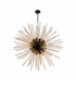 Hornby 32 Light E27 Round Ceiling Pendant Matt Black Champagne Glass-4