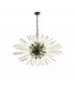 Hornby 32 Light E27 Oval Ceiling Pendant Matt Black Clear Glass-1