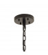 Hornby 32 Light E27 Oval Ceiling Pendant Matt Black Clear Glass-5
