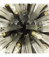 Hornby 32 Light E27 Oval Ceiling Pendant Matt Black Clear Glass-7