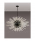 Hornby 32 Light E27 Oval Ceiling Pendant Matt Black Clear Glass-9