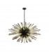 Hornby 32 Light E27 Oval Ceiling Pendant Matt Black Smoke Glass-1