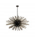 Hornby 32 Light E27 Oval Ceiling Pendant Matt Black Smoke Glass-4