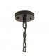 Hornby 32 Light E27 Oval Ceiling Pendant Matt Black Smoke Glass-5