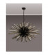 Hornby 32 Light E27 Oval Ceiling Pendant Matt Black Smoke Glass-9