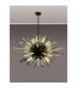 Hornby 32 Light E27 Oval Ceiling Pendant Matt Black Smoke Glass-10