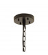 Hornby 32 Light E27 Oval Ceiling Pendant Matt Black Champagne Glass-5