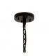 Hornby 32 Light E27 Vertical Oval Ceiling Pendant Matt Black Clear Glass-5