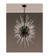 Hornby 32 Light E27 Vertical Oval Ceiling Pendant Matt Black Clear Glass-9